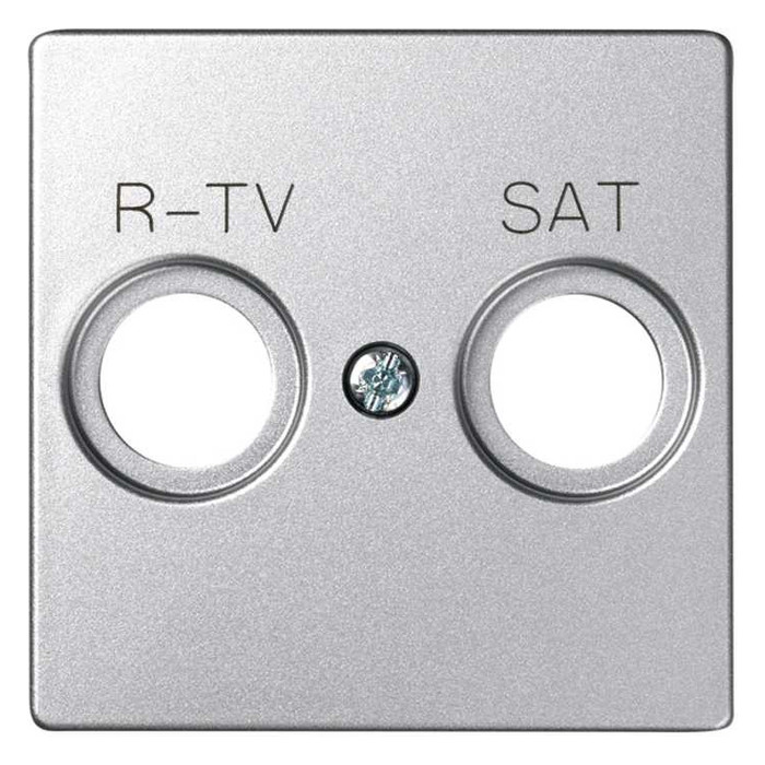 Накладка на розетку TV-SAT Simon SIMON 82 DETAIL, скрытый монтаж, холодный алюминий, 82097-93