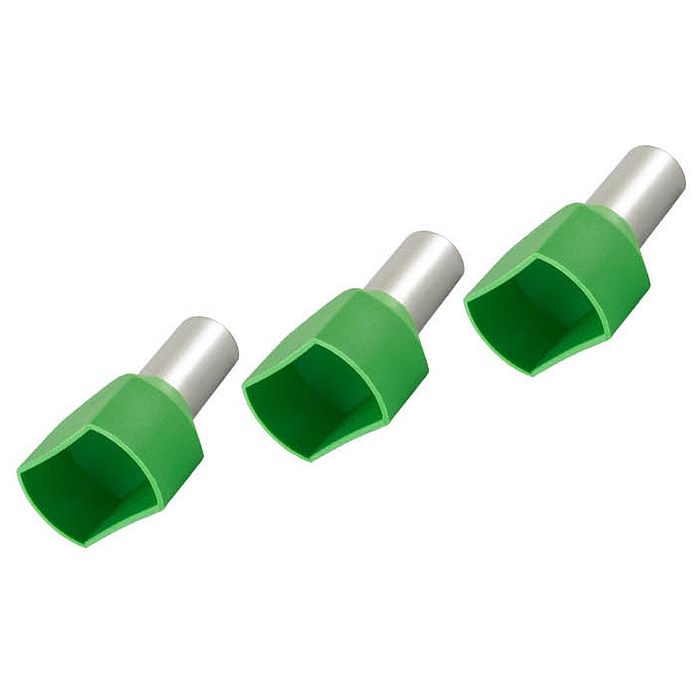 Наконечник штыревой втулочный изолированный (двойной) НШвИ (2) 16,0х14 зеленый (100 шт) TDM