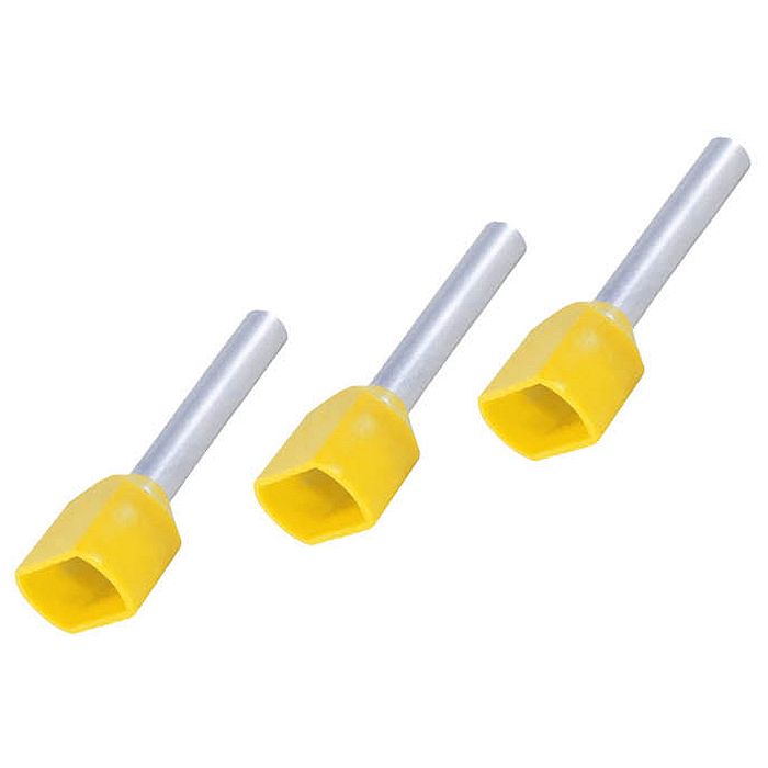 Наконечник штыревой втулочный изолированный (двойной) НШвИ (2) 1,0х10 желтый (100 шт) TDM