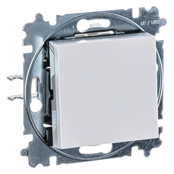 Выключатель одноклавишный ABB LEVIT, жемчуг // ледяной, 2CHH590645A6068