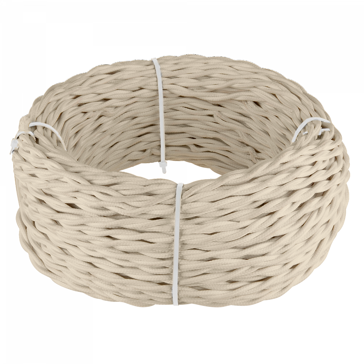 Ретро кабель витой  2х1,5 песочный 50 м W6452546