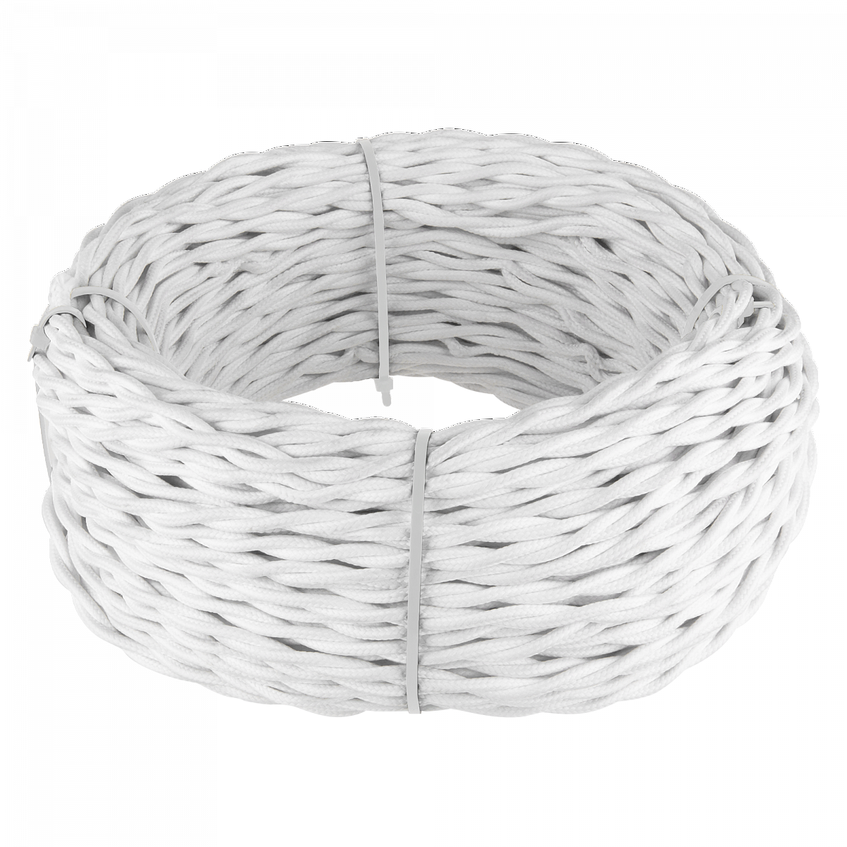 Ретро кабель витой  3х2,5 белый 50 м W6453601